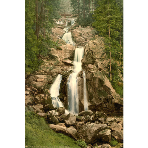 The Waterfall, Treiberg, Black Forest, Baden, Germany, circa 1890