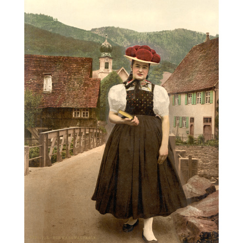 A Girl Of The Black Forest, Black Forest, Baden, Germany, circa 1890