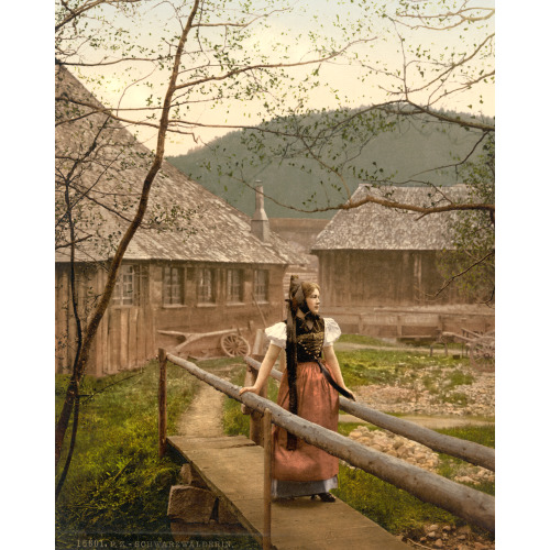 A Girl Of The Black Forest, Black Forest, Baden, Germany, circa 1890