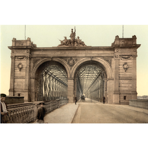 The Rhine Bridge, Mannheim, Baden, Germany, circa 1890