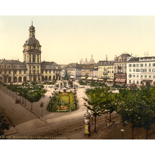 Parade Place And Kaufhaus, Karlsruhe, Baden, Germany, circa 1890