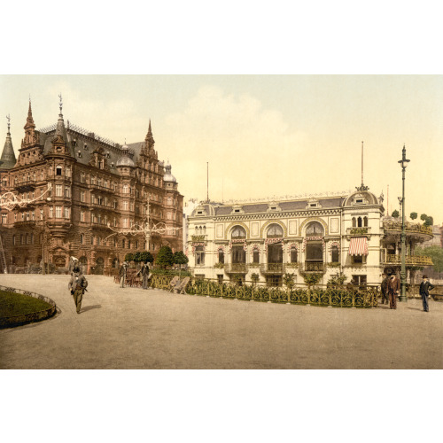 Alster Pavillion And Hotel Hamburg, Hamburg, Germany, circa 1890