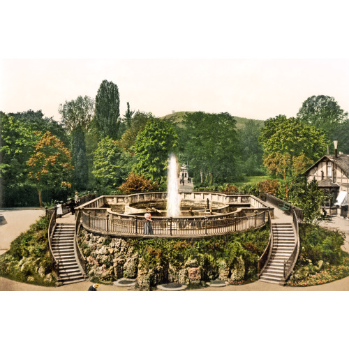 Bad Neuheim (I.E. Bad Nauheim), The Great Fountain, Hesse-Nassau, Germany, circa 1890