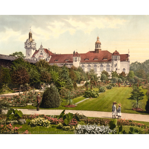 Castle And Rose Garden, Colberg, Pomerania, Germany (I.E.,KO?OBRZEG, Poland), circa 1890