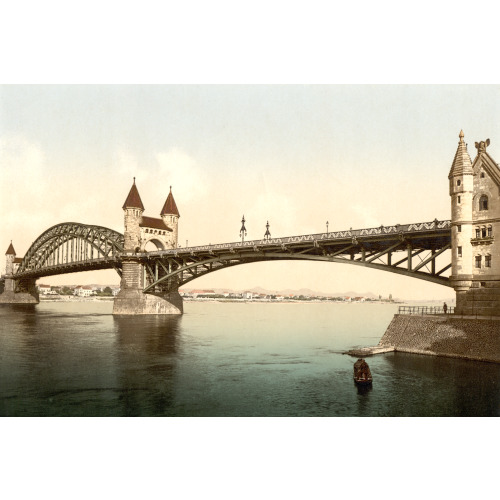 Rhine Bridge And Siebengebirge, Germany, circa 1890