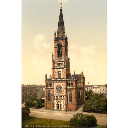 Church St. Jean, Dusseldorf, The Rhine, Germany, circa 1890
