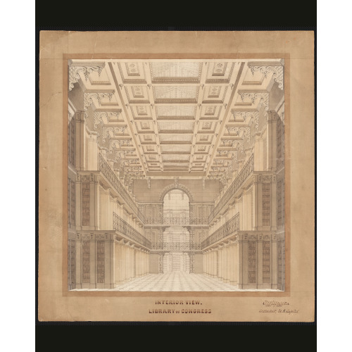 Library Of Congress In The U.S. Capitol, Washington, D.C., 1852