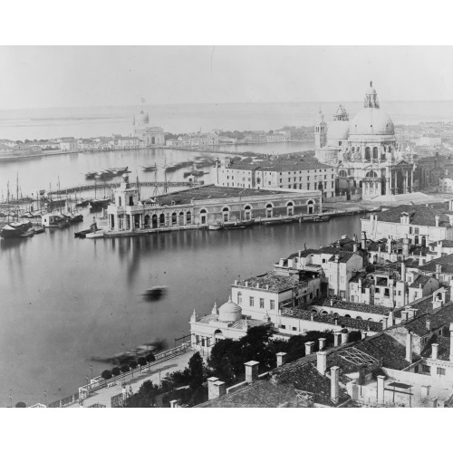 Venice, Italy--Panorama From The Campanile Of S. Marco Towards S. Maria Della Salute, circa 1880