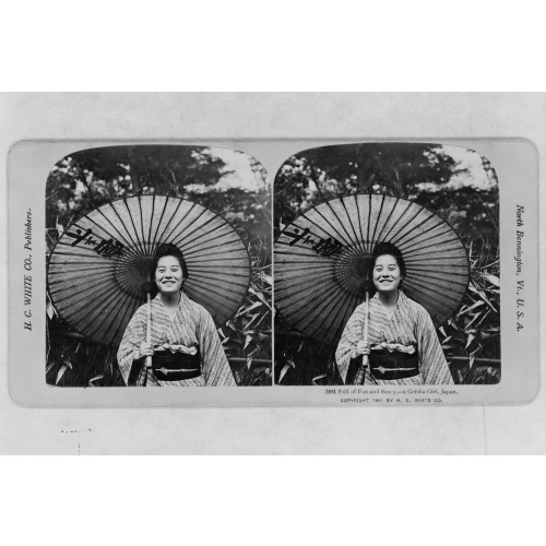 Full Of Fun And Saucy, A Geisha Girl, Japan, 1901