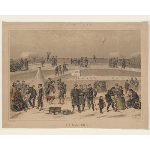 Siege De Paris. Au Bastion, circa 1870