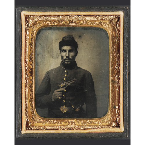 African American Soldier, Half-Length Portrait, With Pistol And Jacket, circa 1860