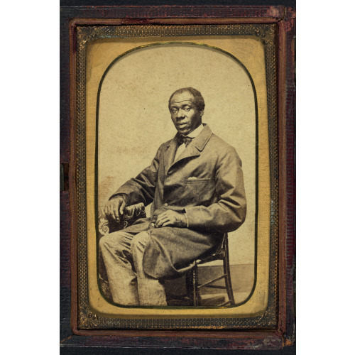 Unidentified African American Man, Full-Length Portrait, Seated, Facing Slightly Left, circa 1860