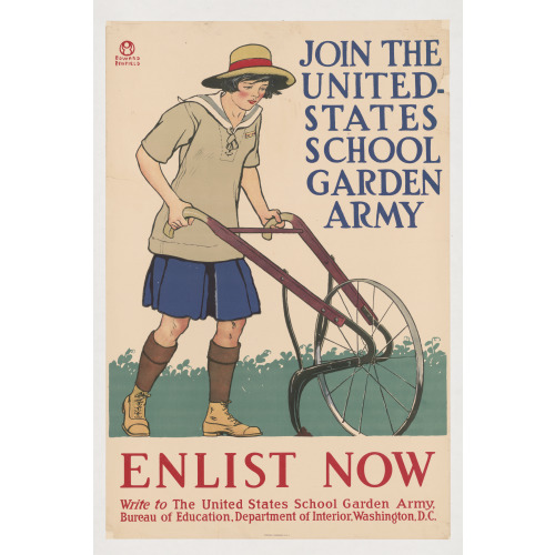 Join The United States School Garden Army - Enlist Now, 1918