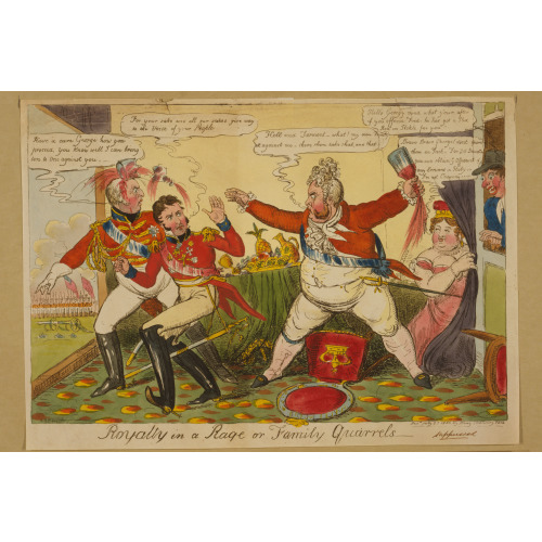 Royalty In A Rage Or Family Quarrels, 1820