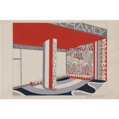 Design Drawing For Manhattan Center Longchamps Restaurant Facade. Mosaic Front For New...