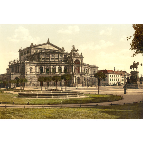 The Theatre, Altstadt, Dresden, Saxony, Germany, circa 1890