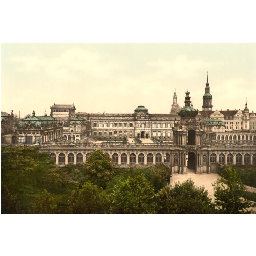 Zwinger And The Theatre, Altstadt, Dresden, Saxony, Germany, circa 1890