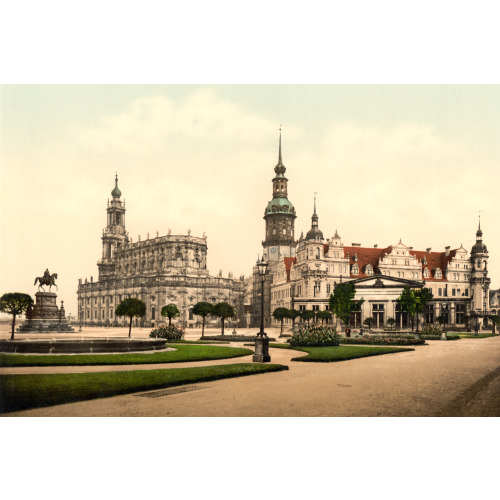 Church And Royal Castle, Altstadt, Dresden, Saxony, Germany, circa 1890