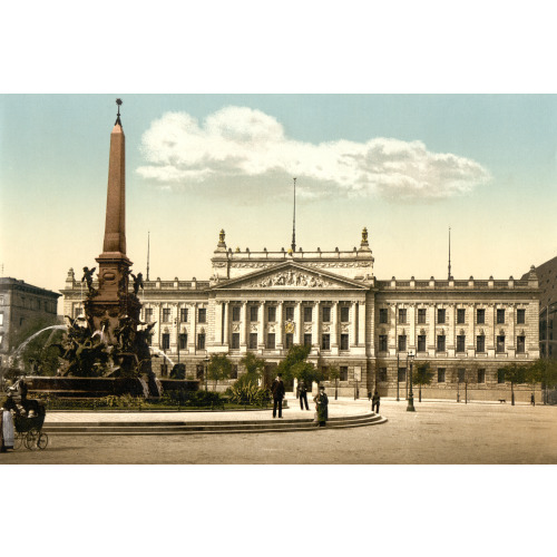 University And Mendebrunnen, Leipsig (I.E., Leipzig), Saxony, Germany, circa 1890