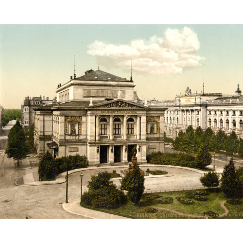 New Concert Room And Library, Leipsig (I.E., Leipzig), Saxony, Germany, circa 1890