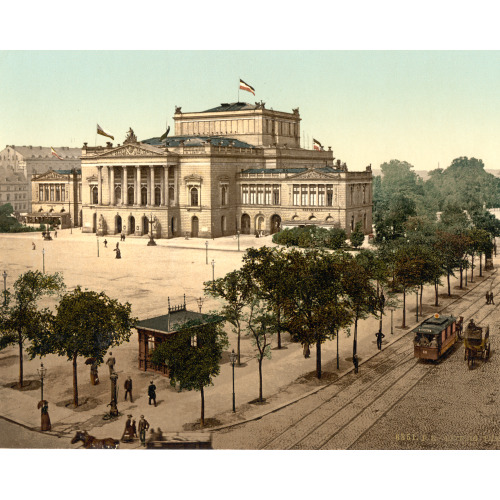 Theater, Leipzig, Saxony, Germany, circa 1890