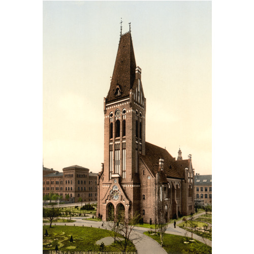 Christ Church, Bromberg, Silesia i.e., Posen Germany (I.E., Bydgoszcz, Poland), circa 1890