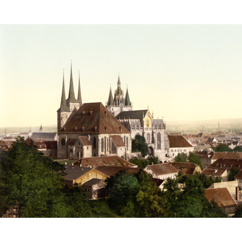 Cathedral And Picture Of Mary, Erfurt, Thuringia, Germany, circa 1890