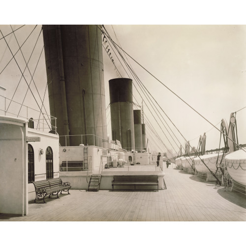 White Star Steamship Olympic Deck From 2nd Class Entrance, 1911