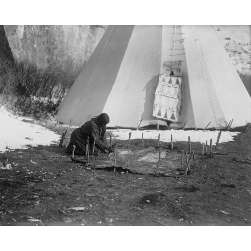 Hide Scraping--Apsaroke, 1908