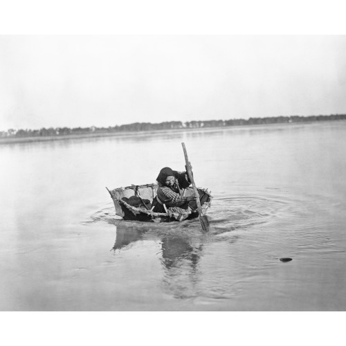 Mandan Bull Boat, 1908