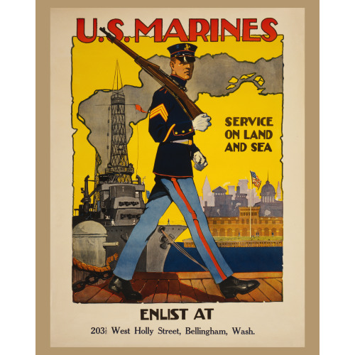 U.S. Marine Corps - Service On Land And Sea, 1917