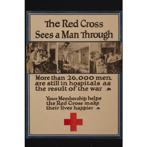 The Red Cross Sees A Man Through More Than 26,000 Men Are Still In Hospitals As The Result Of...