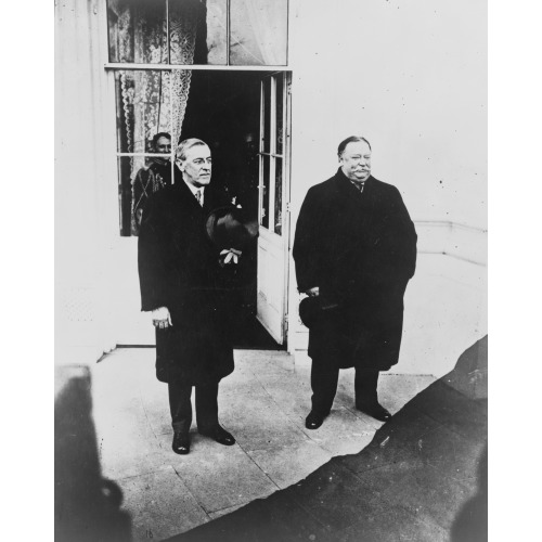 Taft & Wilson At White House, After Wilson's Inauguration, 1913