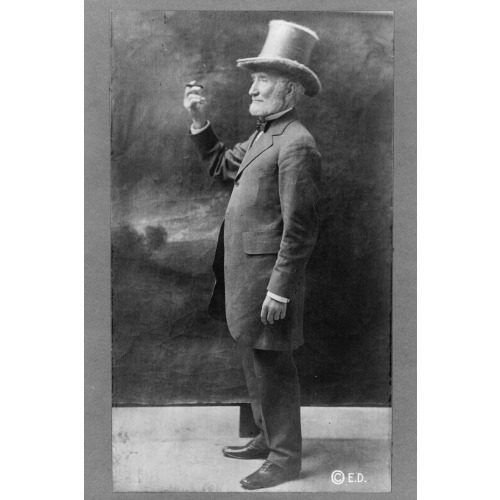 Joseph Cannon, Full-Length Portrait, Standing, Facing Right, Wearing Top Hat And Holding Up...