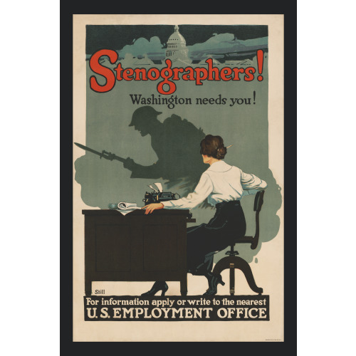 Stenographers! Washington Needs You!, 1917