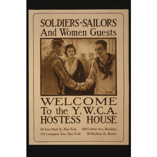 Soldiers-Sailors And Women Guests - Welcome To The Y.W.C.A. Hostess House, 1917
