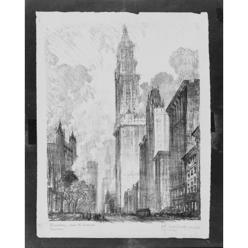 Broadway And The Woolworth Building, 1912