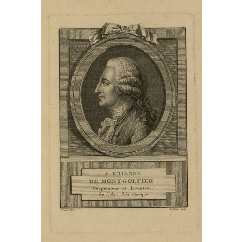 A Etienne De Montgolfier, Cooperateur Et Inventeur De L'art Aerostatique, circa 1780