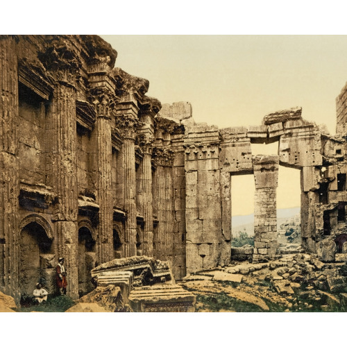Temple Of Jupiter, Interior, Baalbek, Holy Land, (I.E., Ba'labakk, Lebanon), circa 1890