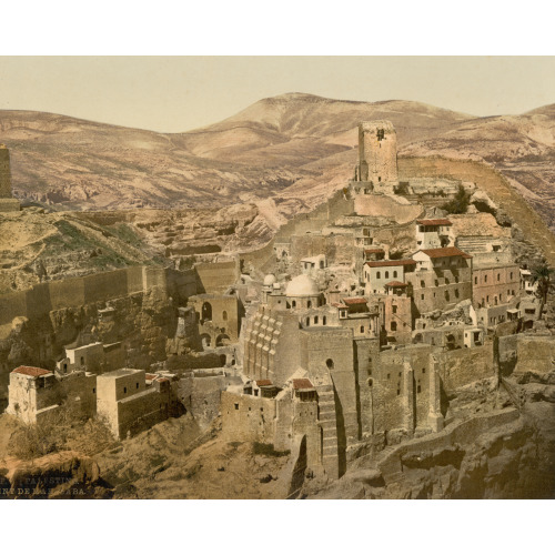 The Convent, Mar-Saba, Holy Land, (I.E., West Bank), circa 1890