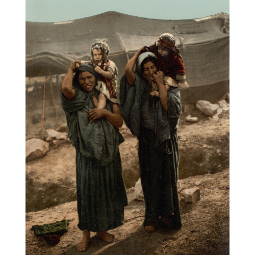 Bedouins And Children Outside Tent, Holy Land, circa 1890