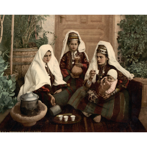 Group Of Women Of Bethlehem, Holy Land, (I.E., West Bank), circa 1890