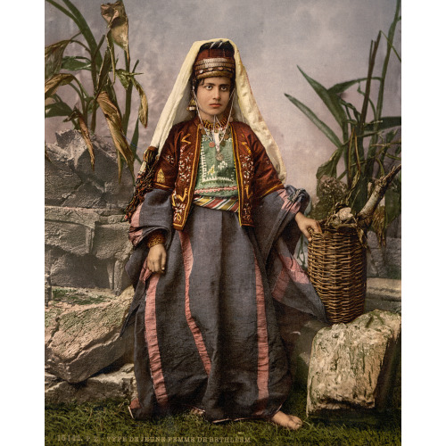 Young Women Of Bethlehem, Holy Land, (I.E., West Bank), circa 1890