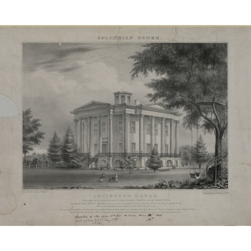 Arlington House. Situate In Kings County, Long Island, 7 Miles From New-York, 1839