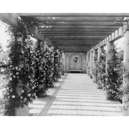 Mi Sueno, Herbert Coppell House, Pasadena, California, Pergola, 1917