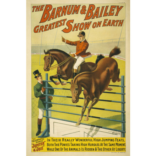 The Barnum & Bailey Greatest Show On Earth, The Celebrated Ponies Jupiter & Joie, 1898