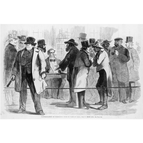 Naturalization Of Foreigners, Scene In Tammany Hall, 1856