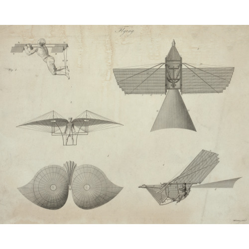 Flying, circa 1830