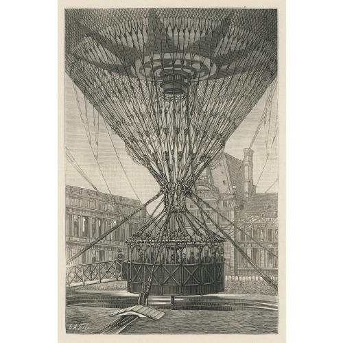 Lower Part Of A Large Captive Balloon, circa 1880-1890