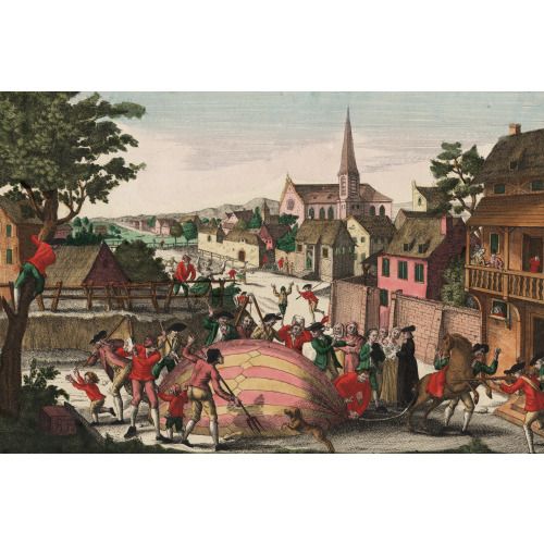 Allarme generale des habitants de Gonesse occasionee par la chute du ballon areostatique de Mr. de Mongolfier, 1783